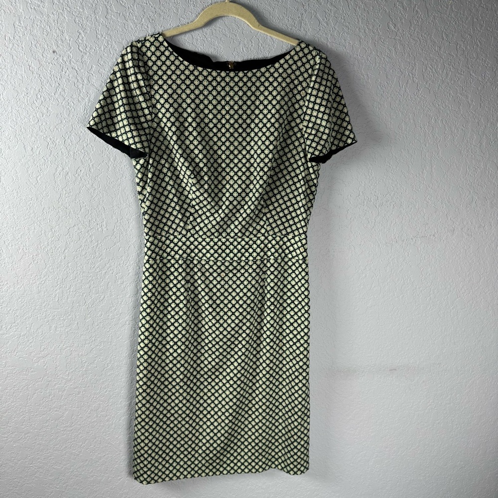 Tory Burch Silk Blend Geometric Pattern Knee Length Dress